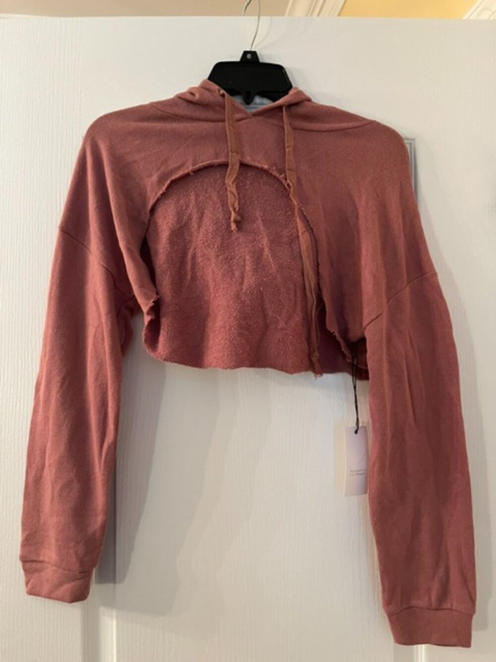 Active USA Cropped Hoodie – Mauve/Pink (M) NWT